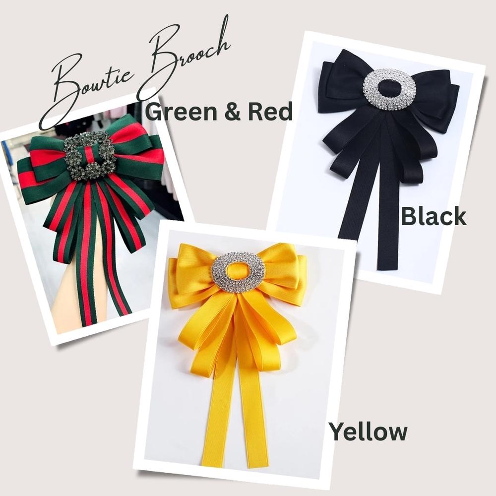 Elegant Bowtie Brooch Set - 3 Sets